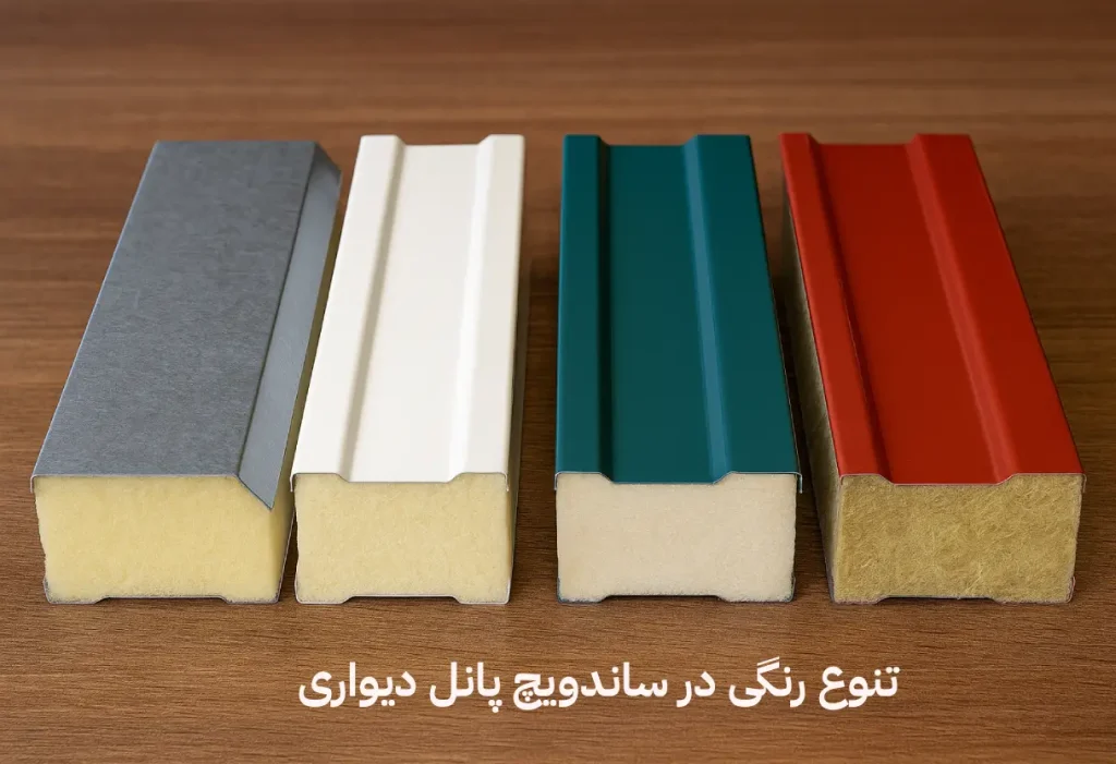 تنوع رنگی در ساندویچ پانل دیواری